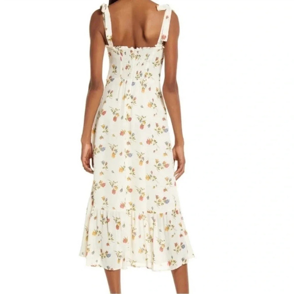 REFORMATION Nikita Floral Dress in Noemi Ivory B321 - Picture 3 of 6